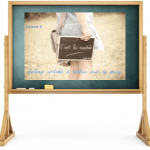 challenge littéraire cartable et tableau noir