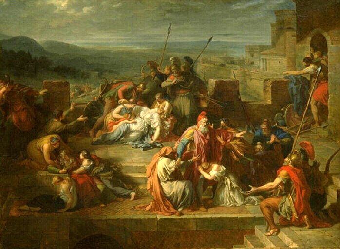 La consternation de la famille de Priam après le combat d’Achille & d’Hector Etienne Barthelemy Garnier