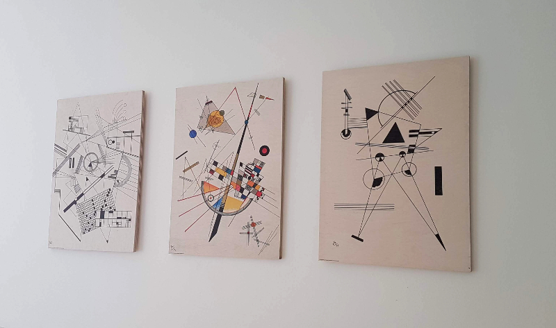 poster lounge tableaux bois kandinsky