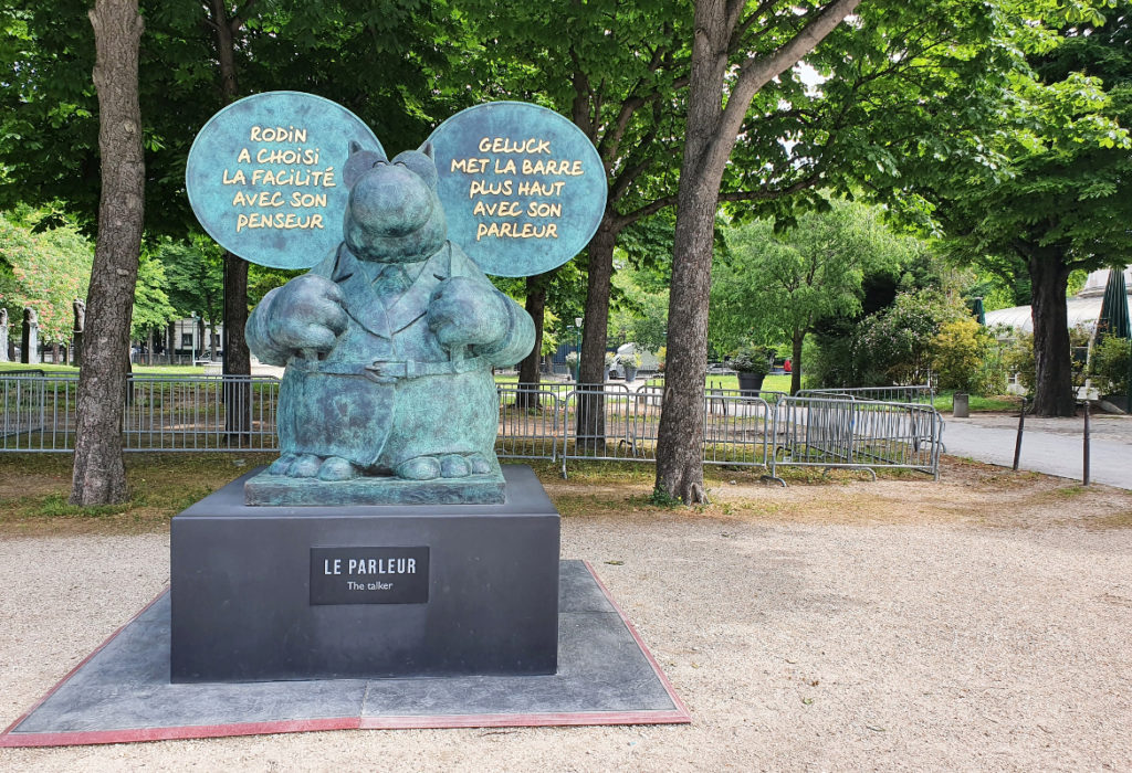 expo le chat geluck champs Elysées le parleur