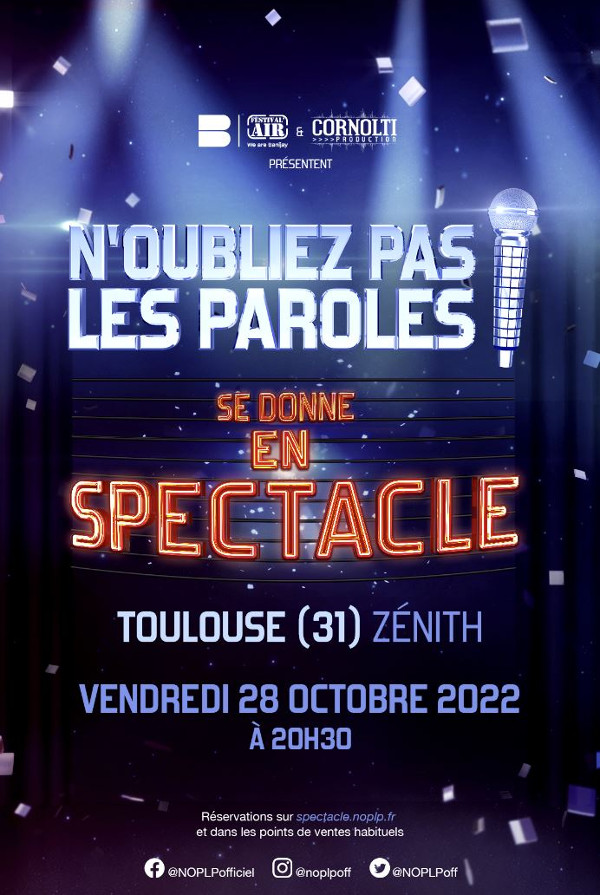 affiche du concert de N'oubliez pas les paroles