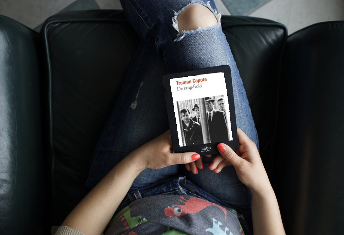Photo de la couverture du livre De sang-froid de Truman Capote sur une liseuse Kobo