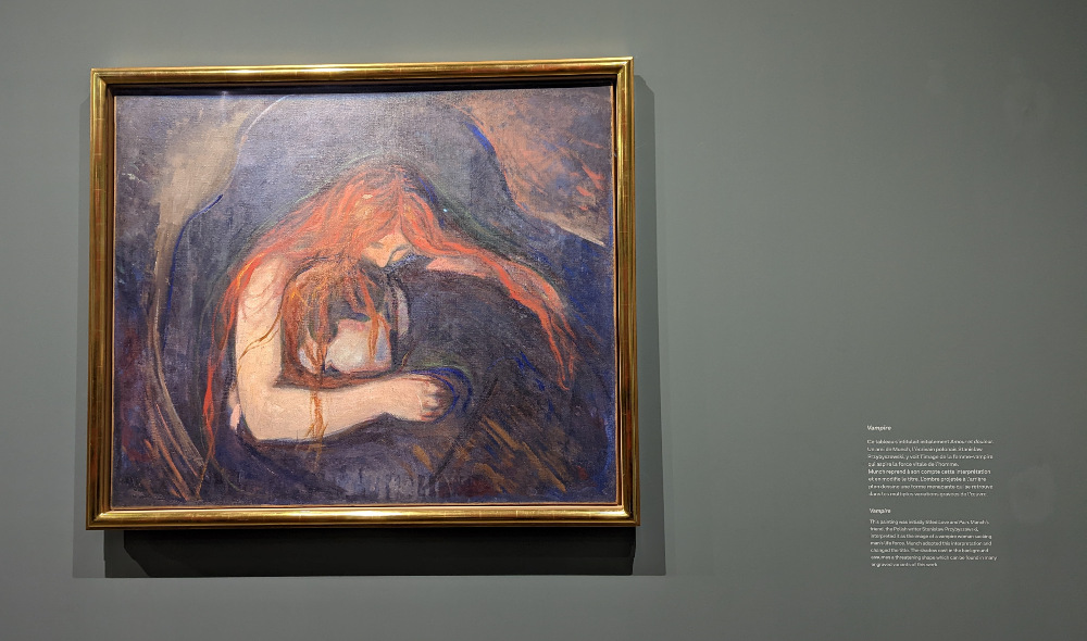 Vampire d'Evard Munch à l'expo Munch du musée d'Orsay en décembre 2022