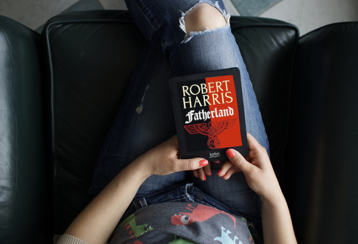 image de la couverture du polar Fatherland de Robert Harris sur une liseuse Kobo