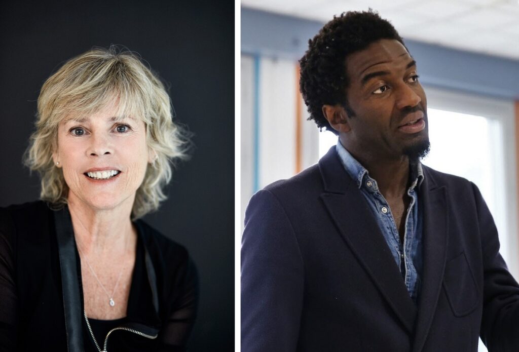 Hélène Dorion (© Maxime G. Delisle) et Marc Alexandre Oho Bambe (©Bernard Girard)