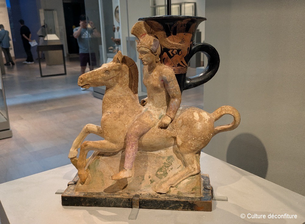 Drinking horn (rhyton) in form of a mounted Amazon, Greek, about 440 BCE Museum of Fine Arts de Boston